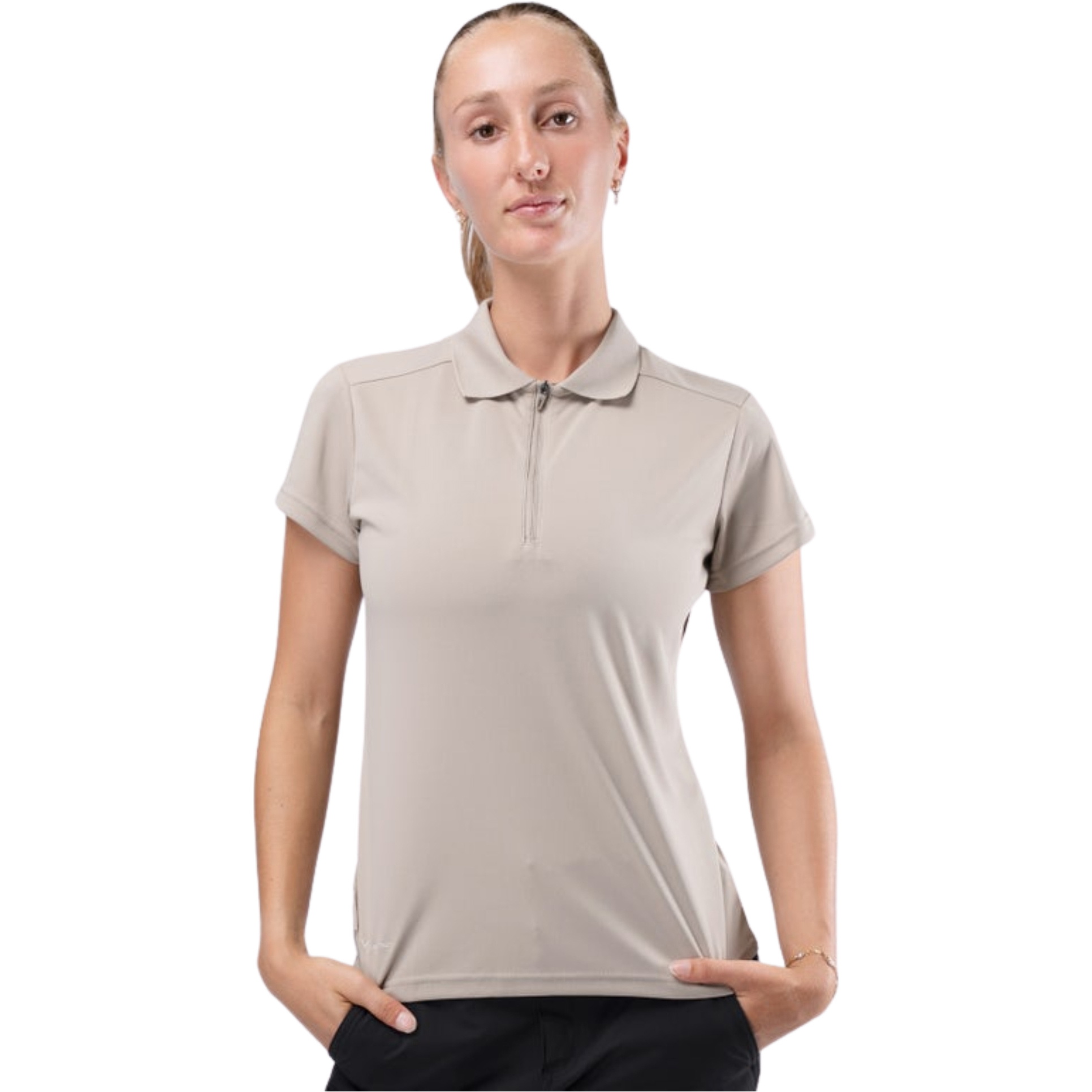 2026 Zhik Womens UVactive Short Sleeve Polo ATP-0086-W-STN - Stone